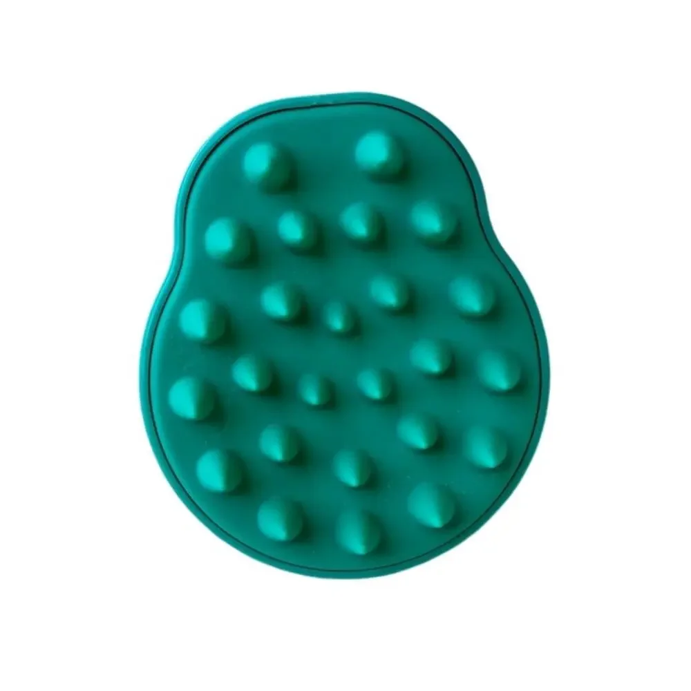 Scalp Massager Hair Shower Brush Shampoo Brush Soft Silicone Scrubber Teal Blue